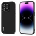 For iPhone 15 Pro Max ABEEL Leather Wave Black Edge Phone Case. 