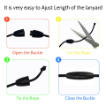 1 Piece Rainbow Lanyards Cute ID Holder with Lanyard Silicone Beaded Breakaway Lanyard for Id Card and Keys,. 