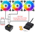 【SUPER CHEAP】SID E-STORE 11 Blade RGB FAN for PC Casing Gaming Colorful LED Molex Connection. 