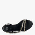 ECS Crystal Line 3 Inch Heel Sandals For Women. 