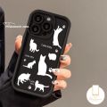 Black Cat Kitten Brand Case For Infinix Smart 8 7 Hot 30i 30 Play Tecno Spark Go 2024 10C 10 Go 2023 Camon 20 Pro Note 12 G96 30 Pro English Letters Couples Angel Eyes Soft Cover. 