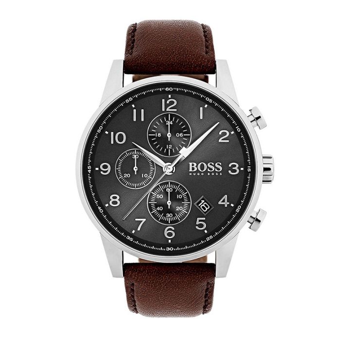 Hugo Boss 1513494 Leather Strap Wrist Watch for Men