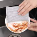 Magic Silver Double Sided Metal Wire Cleaning Sponge Wipe Kitchen Thickened Dishcloth Reusable Washing Rag Built-in Sponge Household Clean Tools. 