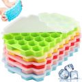Honey Cube Honeycomb Tray 37 Silicone Cubes Ice Cube Making Mold with Lids. 