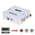 HDMI To RCA AV/CVBS Adapter HD 1080P Mini HDMI2AV Video Converter Box for TV D. 