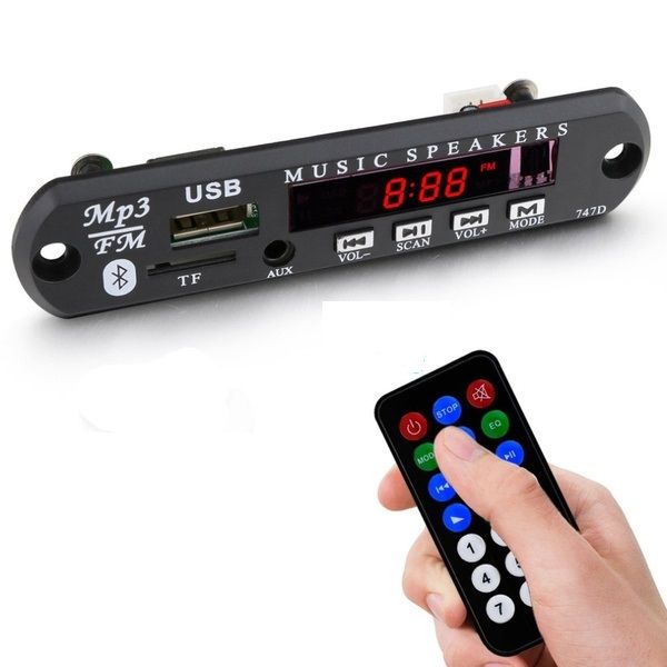 Bluetooth MP3 Player with Remote Control Audio Module Support AUX TF USB FM Radio For Car Accessory