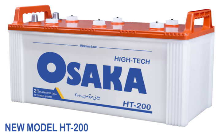 Osaka Battery- High Tech Series New Model -HT-200 -12Volt - 120AH -21 Plate - Deep Cycle Lead Acid Battery –Super Storage Battery 1 Year Warranty  6 Month Free Replacement