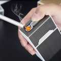 New Cigarette Case 20 pcs With Electric Lighter, Usb Rechargeable, windproof  gift for man. 