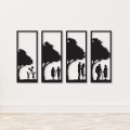 3D Style Wooden Wall design 3D Laser Cut For Home Decor peace's. 