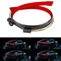 Universal Rear Car Spoiler Led Kit Light Trunk Lip - Flow Turn Signal ~ Trunk Spolier Light - 130cm - 12V. 