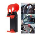 UNIVERSAL CAR STEERING WHEEL MOBILE HOLDER GPS Clip Mount Stand Holder Bracket Car Mobile Holder for Steering Phone Holder Mobile Holder Car Cell Mobile Phone Holder Stand NOTE random color will be delivered. 