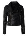 Black Ladies Leather Jacket For Women. 