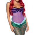 Women's Mermaid Party Costume, Strapless Tube Tops Ruffle Sequin Long Tail Cosplay Fancy Dress. 