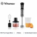 Vitamax VM-616 Premium 1000W Immersion Hand Blender | Stainless Steel Blade | Multi-Function Stick Mixer for Smoothies, Puree, Sauce, Whipping | Easy Clean. 