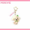 IVE MINIVE Cartoon Figure Pendant Keychain WonYoung CHERRY YuJin GANGANJI Anime HD Acrylic Keyring DIVE LEESEO LIZ Fans Gifts. 