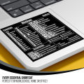 Computer Reference Keyboard Shortcut Sticker For Laptops, Premium Quality, Two Colors, Big Size 3.5x3in or Small Size 3x2.5 For Windows PC. 