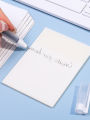 50pcs/pack Transparent Sticky Notes Students Use Tear-off Note Small Notebook To Learn Office Memo Can Be Pasted Note Paper. 