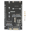 M.2 NGFF MSATA SSD to SATA 3.0 Adapter 2 in 1 Converter Card for PC Laptop. 