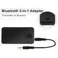 2 in 1 Wireless B6 5.0 Adapter Bluetooth Transmitter Receiver APTX 3.5mm AUX Adapter Player For TV Smartphone PC ,MP3 Laptop. 