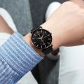 Luxury Magnetic Chain Strap Business Quartz Trendy Watch For Men Latest Quality Stainless Steel Clock. 