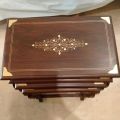 Wooden Table set Chinyoti Solid Sheesham Wood Nesting Tables (Set of 4). 