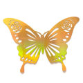 Gold hollow butterfly wall sticker, 3D three-dimensional wall background, decorative stickers, Amazon foreign trade, festival wedding decoration. 