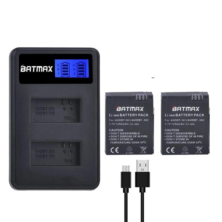 Gopro Hero 3 Mamen Battery Charger  2pcs batteries 1 piece USB charger