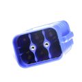 6 Section 18650 Waterproof Battery Case 5V USB / 8.4V DC Dual-Blue. 