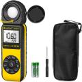 HOLDPEAK HP-881D Digital Light Meter/Illuminance, Sensor Head Rotate 270 Degrees, with MAX/MIN Hold, Backlight, Data Hold & Data Storage, Lux/FC(1-400,000 Lux, 1-40,000 FC) Lumen Meter. 