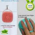 Soft Silicone Bath Brush with Hooks | Baby & Adult Body Scrubber | Random Color | With Box. 