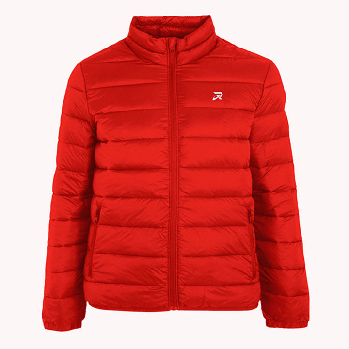 Red Colour Puffer Down Jacket Warm For Men