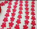 FASHION! (2 GAZ) TOP QUALITY MILKY FLOWERS DESIGNER LACE FOR WOMEN CLOTHES/Size 1.5 inch width. 