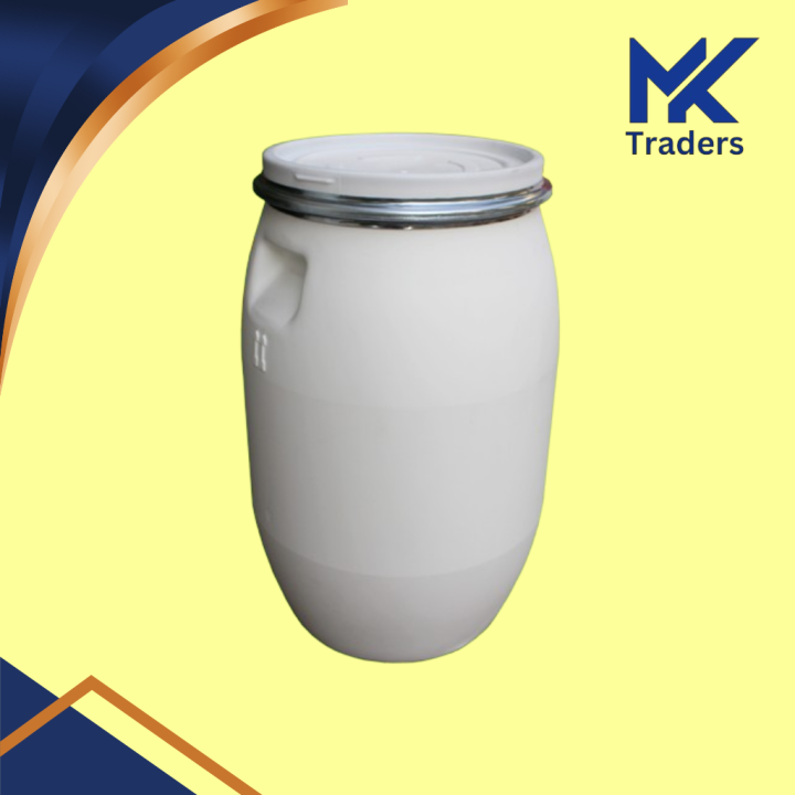 120L Open Top Drum White Food-Grade Liquid and Water Storage Container