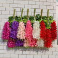 Whimsical Wisteria Wonder: 3-Head Artificial Wisteria Garland Hanging Flower Blooms - Pack of 6. 
