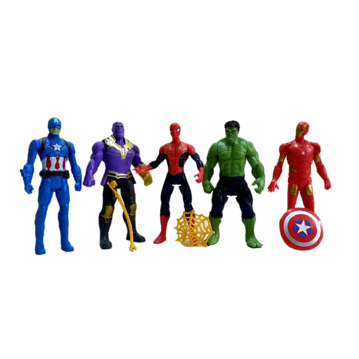 Avengers%20Endgame%20Action%20Figures%20Super%20Heroes%20Spiderman%20Hulk%20Iron%20Man%20Hulk%20Captain%20America-%205%20Figures%20-%20Image%202
