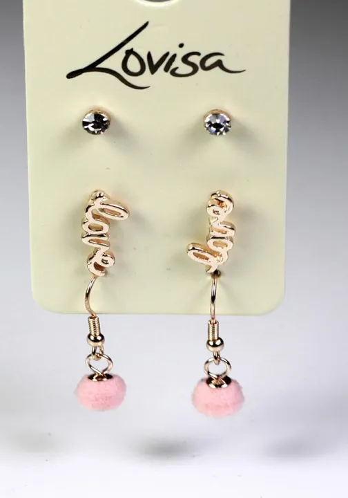 Lovisa%20Gold%20Plated%20%20Drop%20Earrings%20With%20Stones%20Love%20And%20Pom%20Shape%20Fashion%20Jewelry%20Pack%20Of%203%20%20For%20Girls,%20Women,%20Her%20High%20Quality%20-%20Image%203