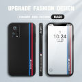 Jizetin for Xiaomi Mi 10T / 10T Pro Case Simple Graffiti Track Phone Cover Square Edge Pattern Liquid Silicone Phone Cases. 