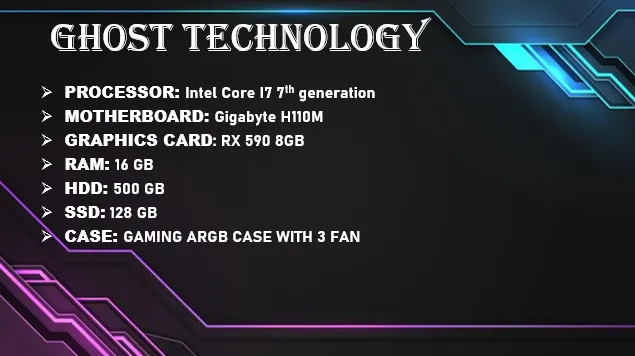 Intel%20I7%207th%20generation%20With%20Rx%20590%208GB%20With%2016GB%20DDR%204%20RamHigh%20End%20Gaming%20Pc%20%7C%20GHOST%20TECHNOLOGY%20-%20Image%202