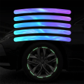 20 Pieces Car Wheel Luminous Reflective Stickers Auto Rim Reflective Strips Night Driving Accessories. 