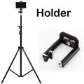 7 Feet Tripod Stand - Aluminium Made - for Ring Lights, Cameras, Stand 7ft Tripod with 3 modes and with ring light also available. 