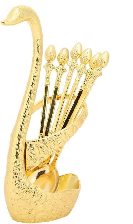 Spoon,%20Espresso%20Spoon,%20Mini%20Coffee%20Spoon,%20Small%20Spoons%20for%20Dessert%20Set%20of%206%20with%20Swan%20Holder%20for%20Tableware%20for%20Wedding%20Tableware,%20Family%20Kitchens,%20Milk%20Tea%20Shops,%20Cafeterias%20-%20Image%205