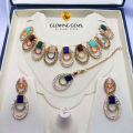 New Fancy Bridal Jewellery Set For Girls / Women - Bridal Necklace - Drop Earrings Pair And Tika Jewellery Set. 