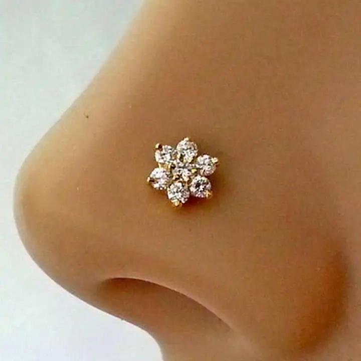 NOISE pin Pack Of one stylish golden flower nose pin. beautiful | Daraz.pk