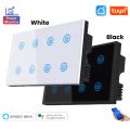Tuya Smart wifi 8 Gang wall touch Switch with Power Meter Function Tuya Smart Wifi Light Touch Switch Timing Wall Electrical App Voice Control. 
