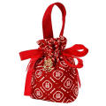 Small Candy Bag Elegant String Printed Drawstring Pouch Reusable Gift Bag for Wedding Party Favors Events Guests. 
