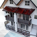 Wooden House 3D Model, Laser Cut Wooden Mountain House Lamp, Wonderful Gifts 3D Toy House Doll Gothic Villa Educational Wooden Miniature Construction Kids Toys Wood Crafts Home Decor. 