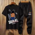 NO SIGNAL SEARCHING Printed Dragon Ball Z Goku Tracksuit For Men, Boys, Girls, Women - Soft and Comfortable Fabric T Shirt and Trouser Summer Collection. 