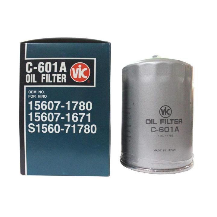 VIC Oil filter C-601A for Toyota Coaster, Toyo Ace Truck, Hino Ranger, Bus, selega, TCM OEM Part # 15601-1780, 15601-1671, S1560-71780