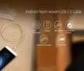 Nylon Micro USB Charger iRulu eXpro P2 for HomTom HT50, HT30, HT27, HT17, HT10, HT7 Pro Data & Sync Charging Cable. 