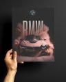 BMW i8 Supercar Poster - A4 Size with Wooden Frame & Plexiglass - Free Shipping!. 